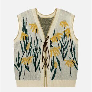 Aelfric Eden Colorblock Daisies Sweater Vest